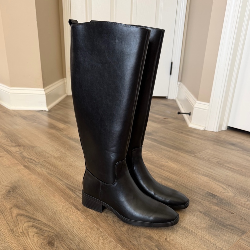 Nine West Tall Black Riding boots